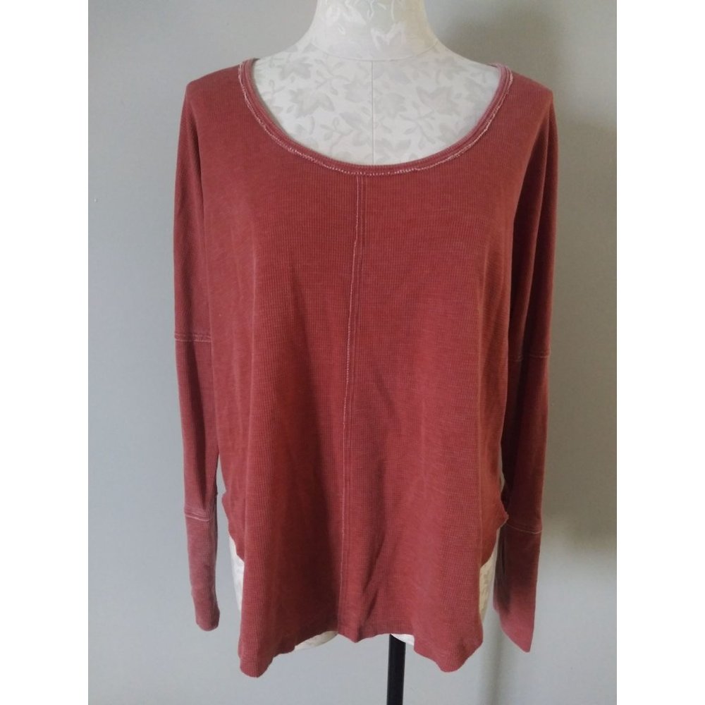 Lucky Brand Womens Long Sleeve Sweater Wide Neck Lose Fit Size L